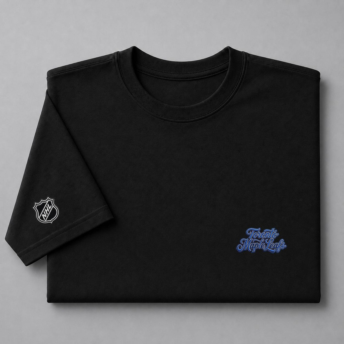 080 Toronto Maple Leafs Puff Embroidered Logo T-Shirt - Unisex Short Sleeve Tee