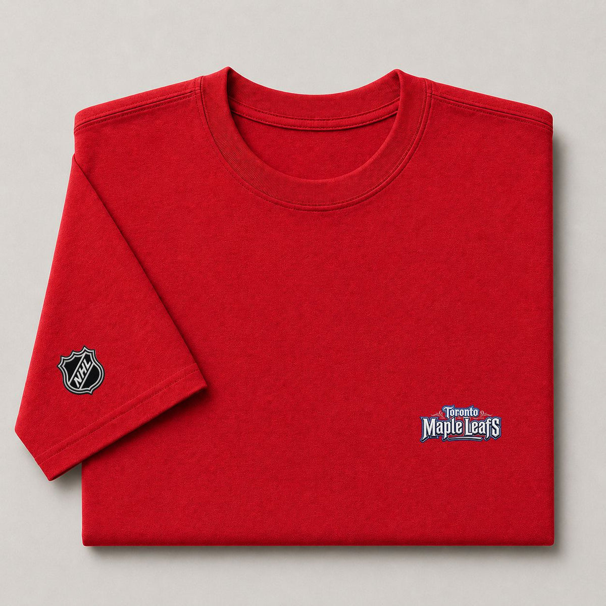 080 Toronto Maple Leafs Puff Embroidered Logo T-Shirt - Unisex Short Sleeve Tee