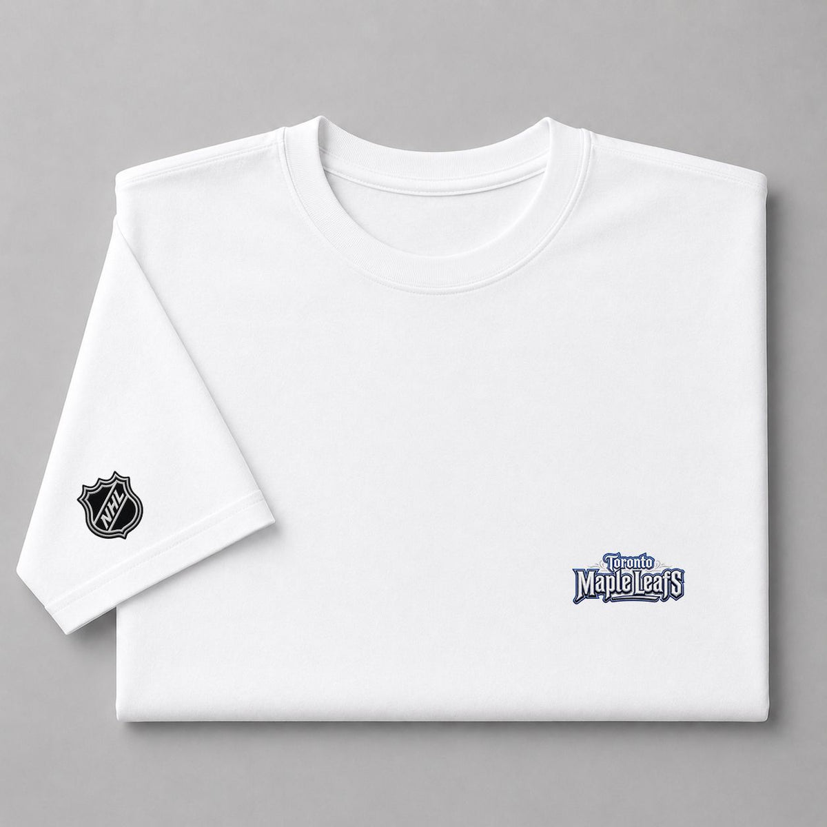 080 Toronto Maple Leafs Puff Embroidered Logo T-Shirt - Unisex Short Sleeve Tee