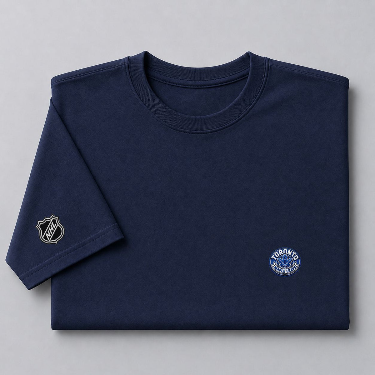 081 Toronto Maple Leafs Puff Embroidered Logo T-Shirt - Unisex Short Sleeve Tee