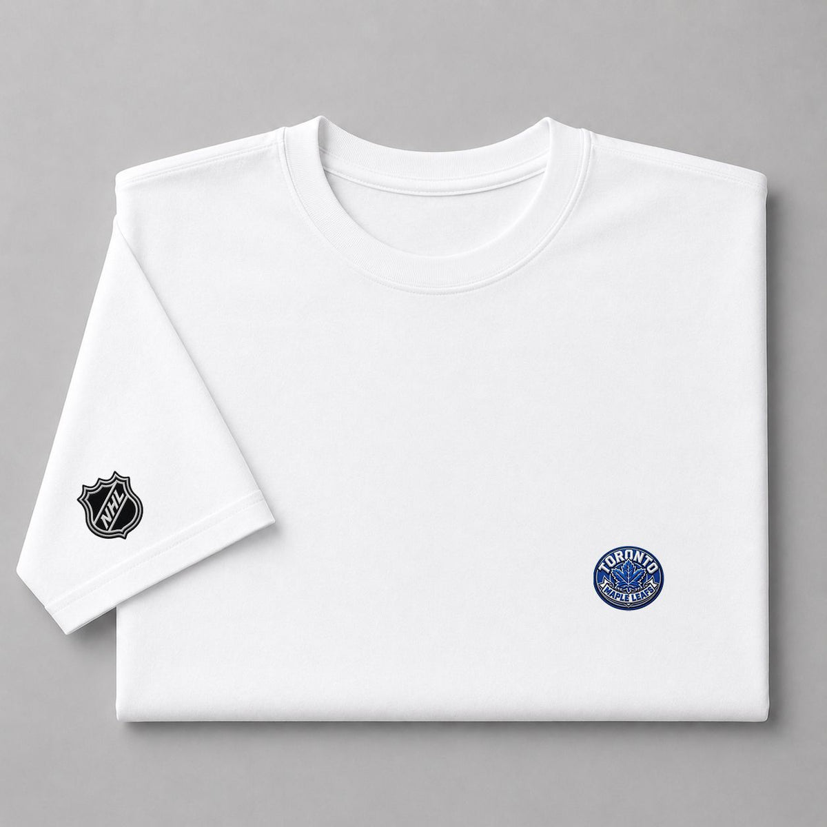 081 Toronto Maple Leafs Puff Embroidered Logo T-Shirt - Unisex Short Sleeve Tee