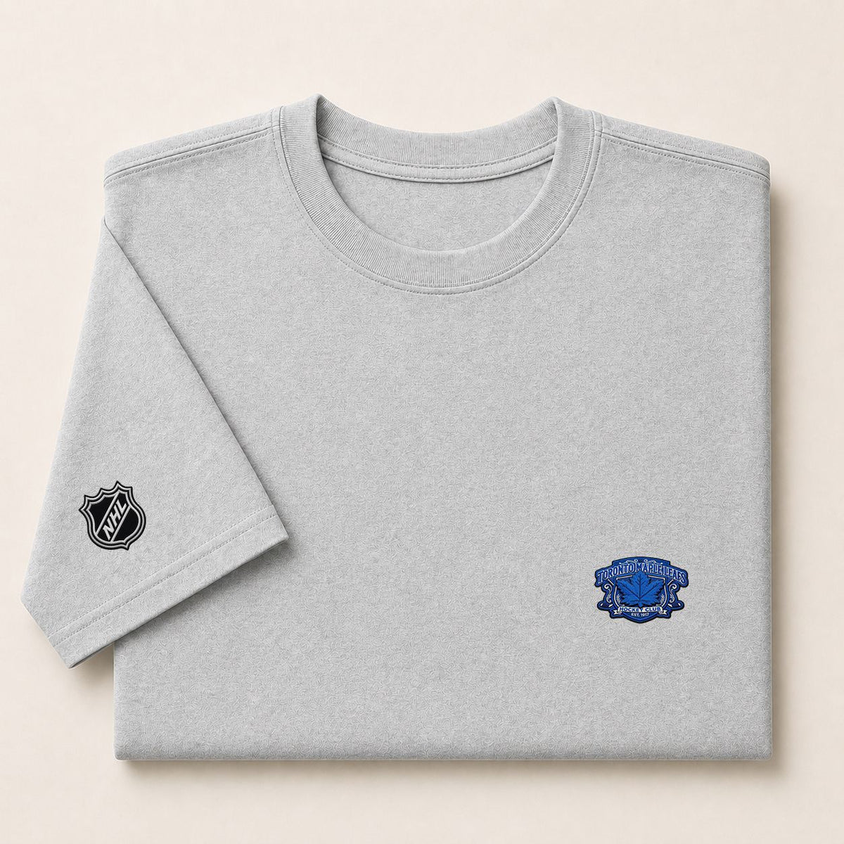 081 Toronto Maple Leafs Puff Embroidered Logo T-Shirt - Unisex Short Sleeve Tee