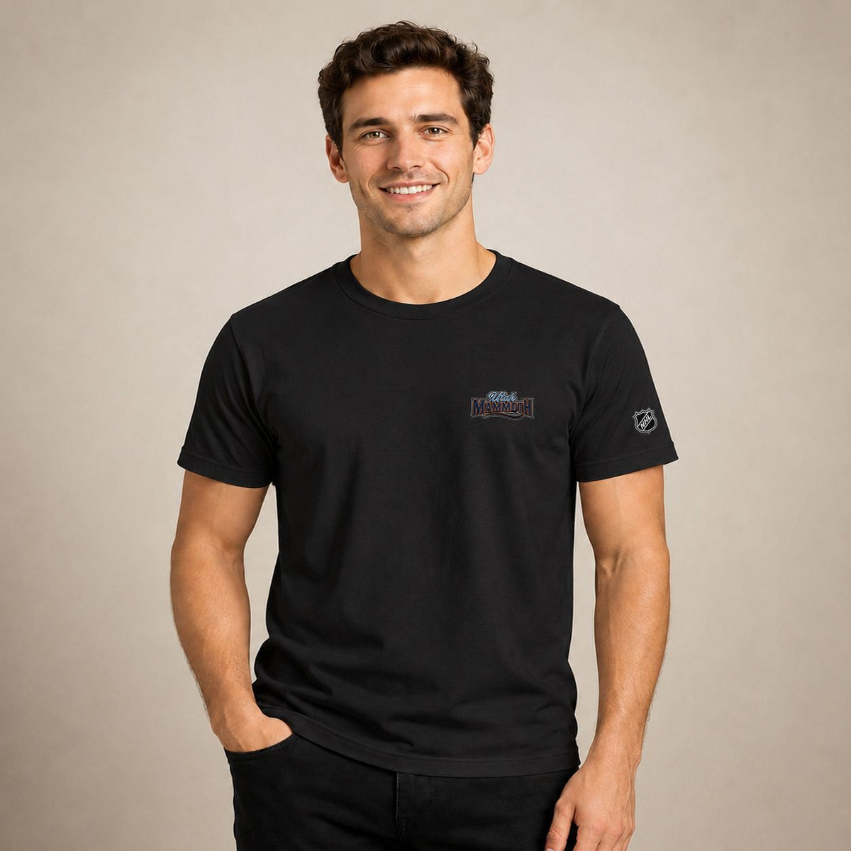083 Utah Mammoth Puff Embroidered Logo T-Shirt - Unisex Short Sleeve Tee