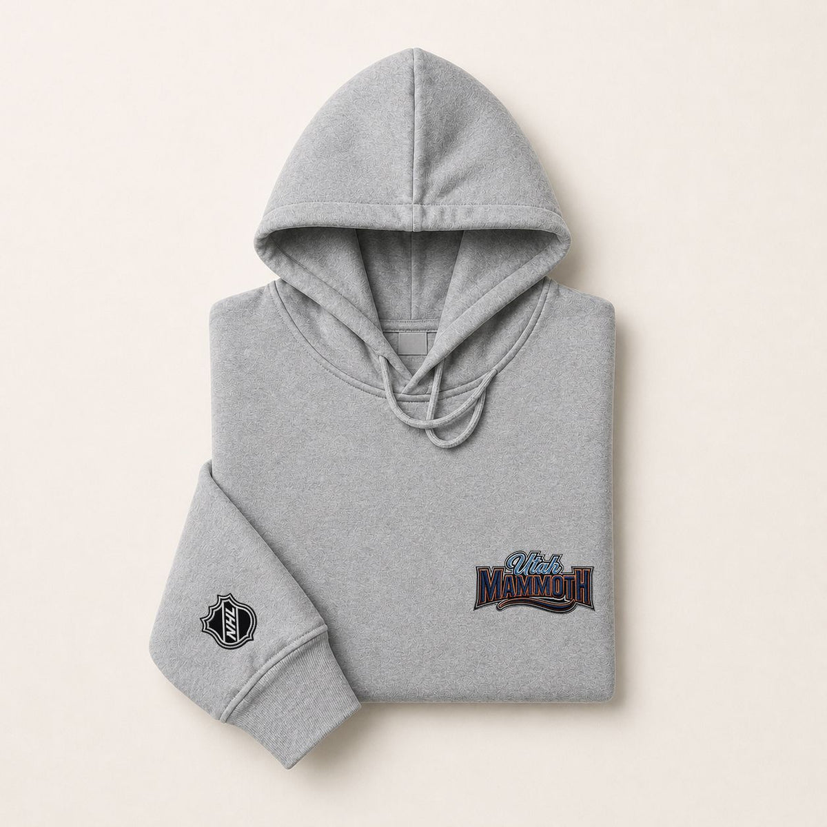 083 Utah Mammoth Pullover Hoodie - Embroidered Logo Fleece Sweatshirt