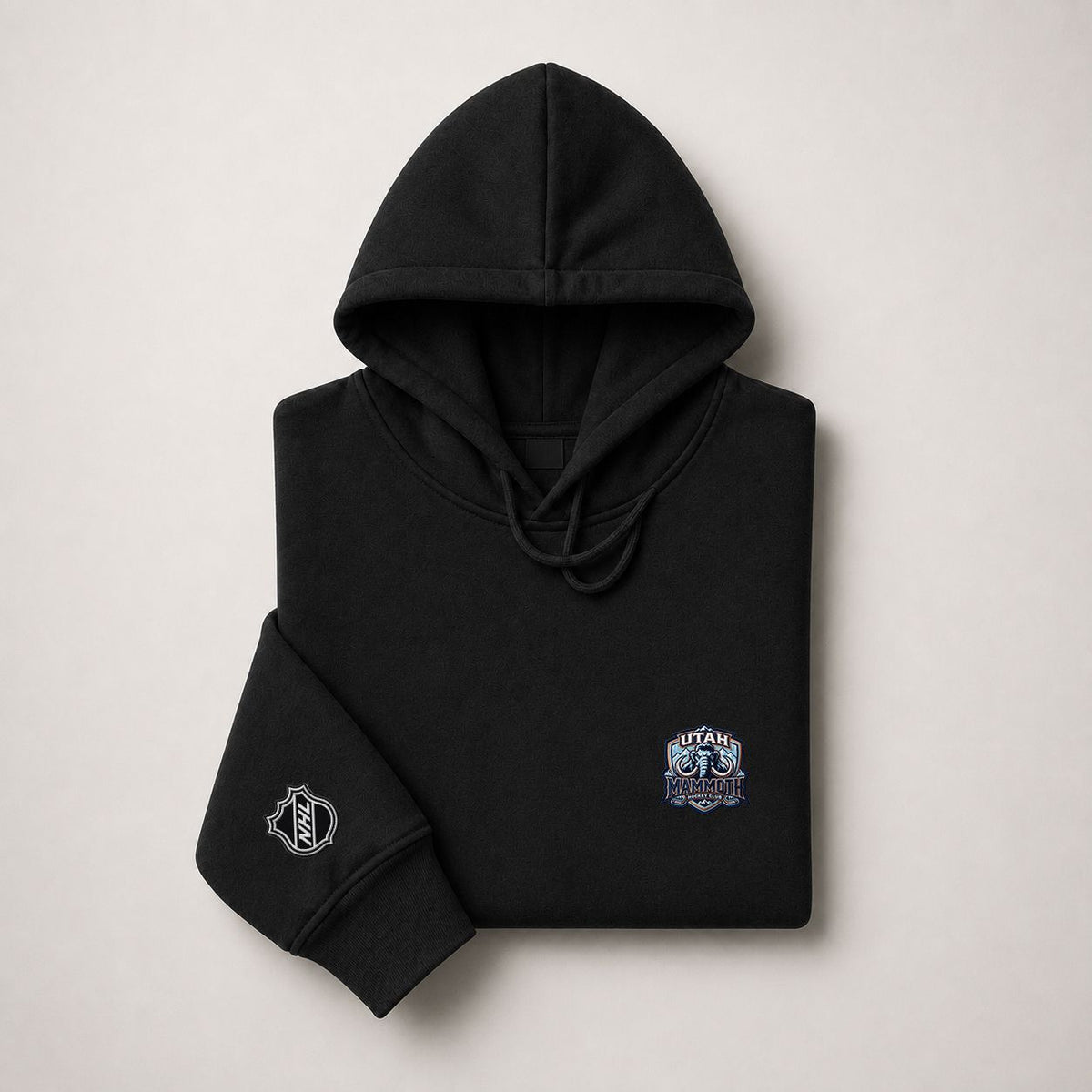 084 Utah Mammoth Pullover Hoodie - Embroidered Logo Fleece Sweatshirt