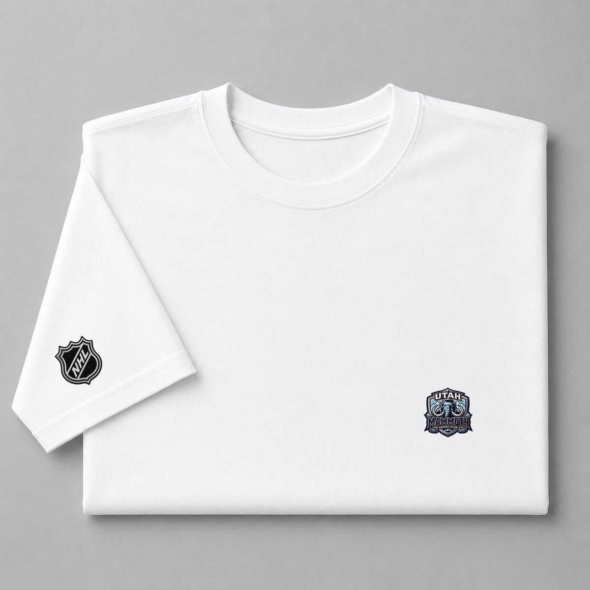 084 Utah Mammoth Puff Embroidered Logo T-Shirt - Unisex Short Sleeve Tee