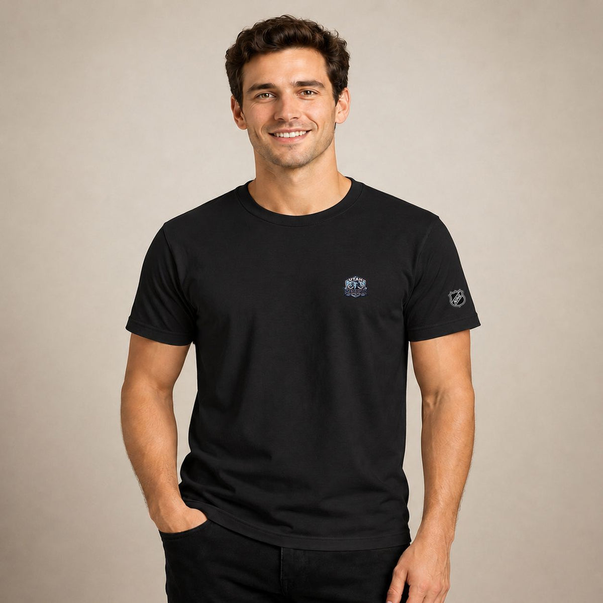 084 Utah Mammoth Puff Embroidered Logo T-Shirt - Unisex Short Sleeve Tee