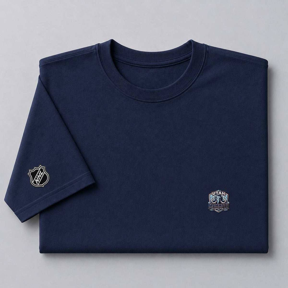 084 Utah Mammoth Puff Embroidered Logo T-Shirt - Unisex Short Sleeve Tee