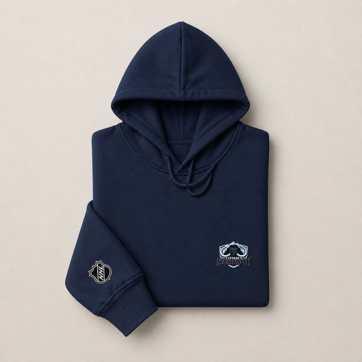 084 Utah Mammoth Pullover Hoodie - Embroidered Logo Fleece Sweatshirt