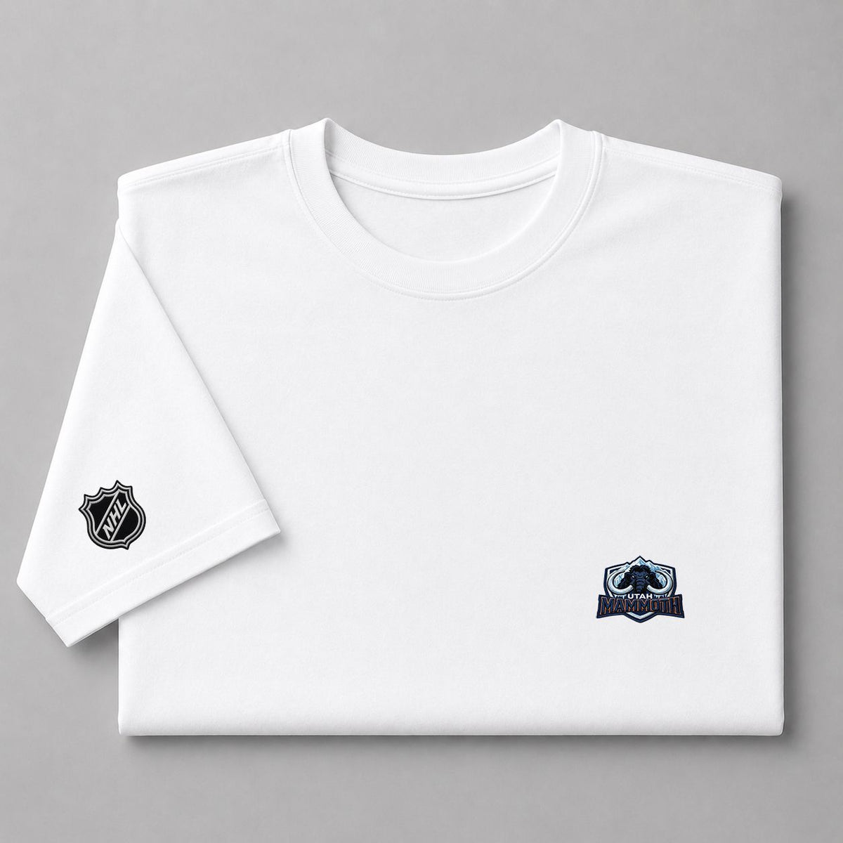 084 Utah Mammoth Puff Embroidered Logo T-Shirt - Unisex Short Sleeve Tee