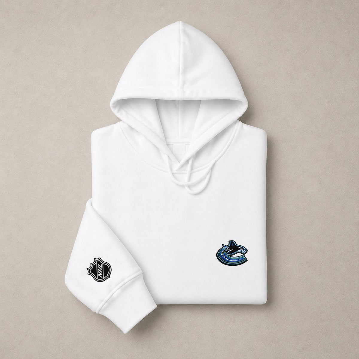 085 Vancouver Canucks Pullover Hoodie - Embroidered Logo Fleece Sweatshirt