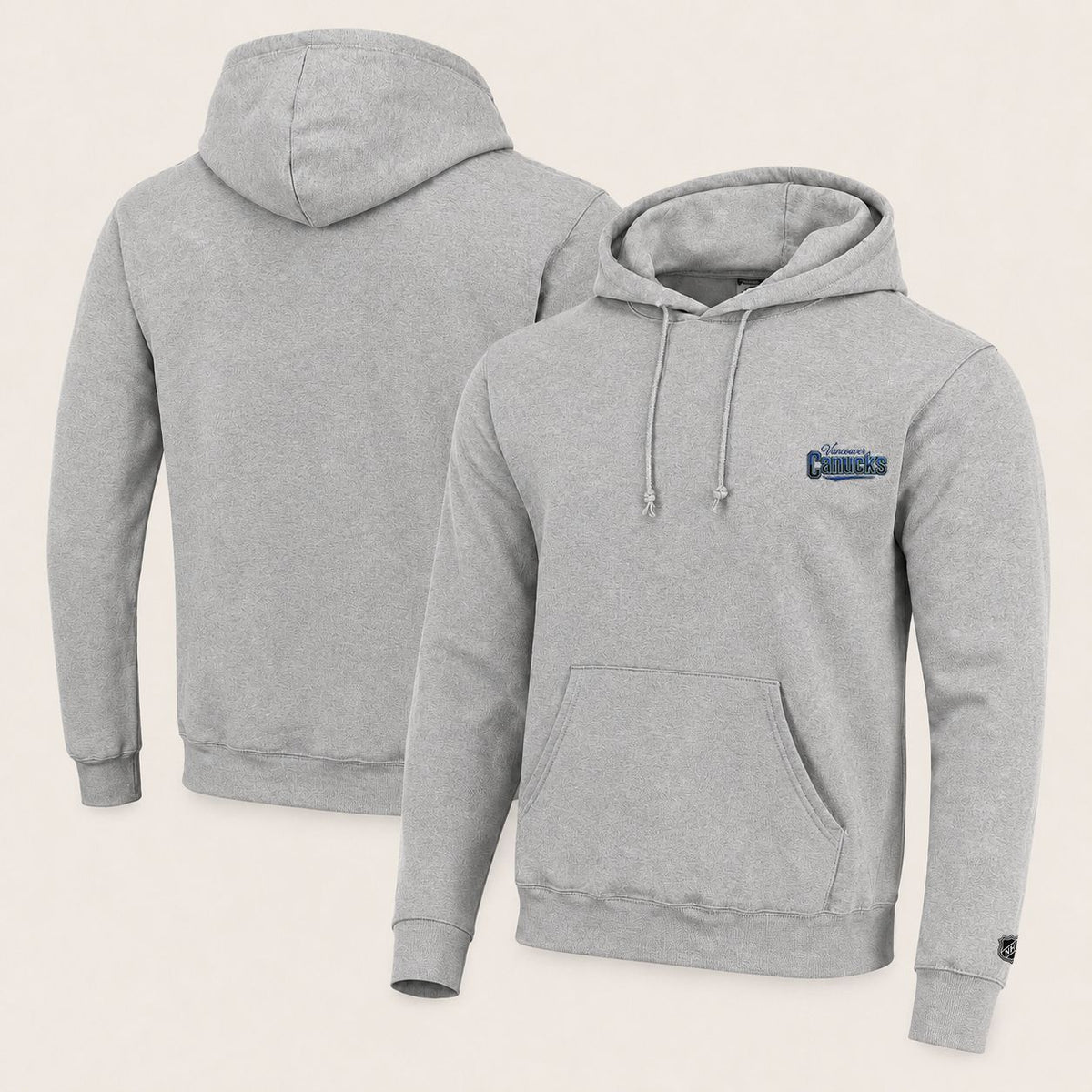 086 Vancouver Canucks Pullover Hoodie - Embroidered Logo Fleece Sweatshirt