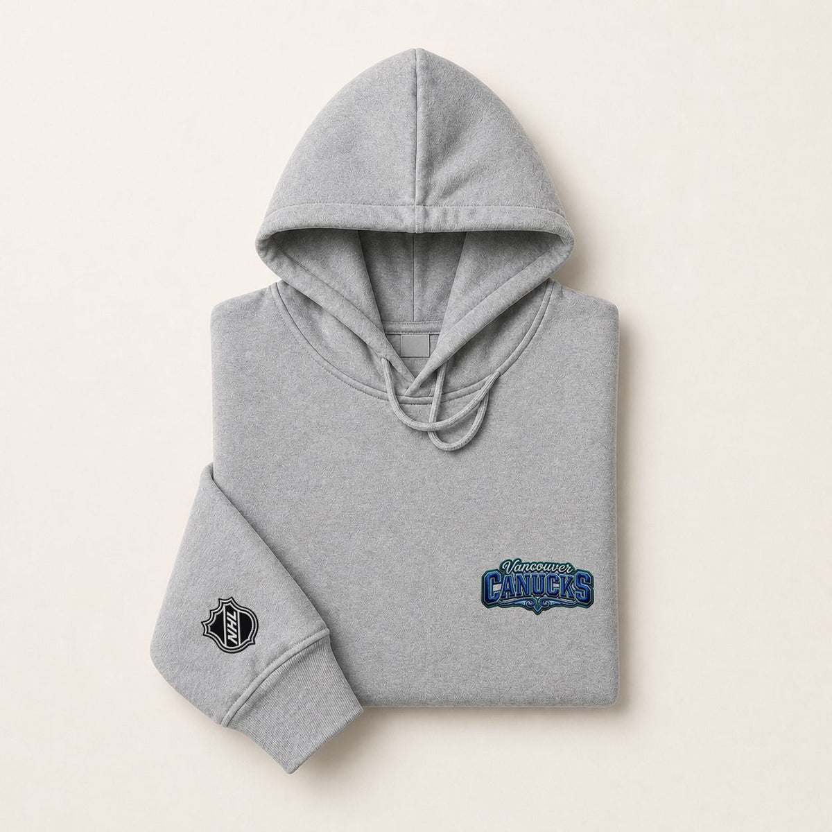 086 Vancouver Canucks Pullover Hoodie - Embroidered Logo Fleece Sweatshirt