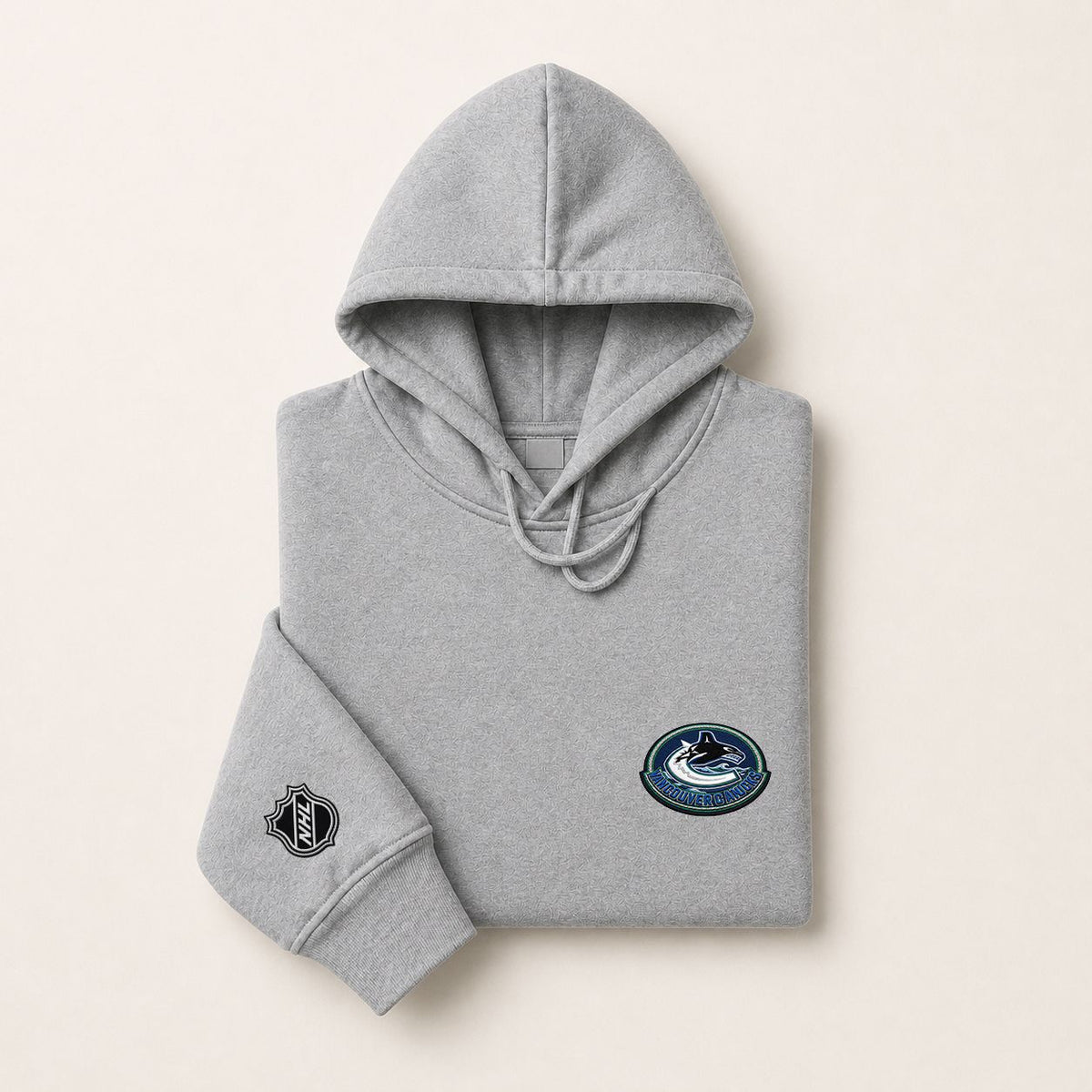 087 Vancouver Canucks Pullover Hoodie - Embroidered Logo Fleece Sweatshirt