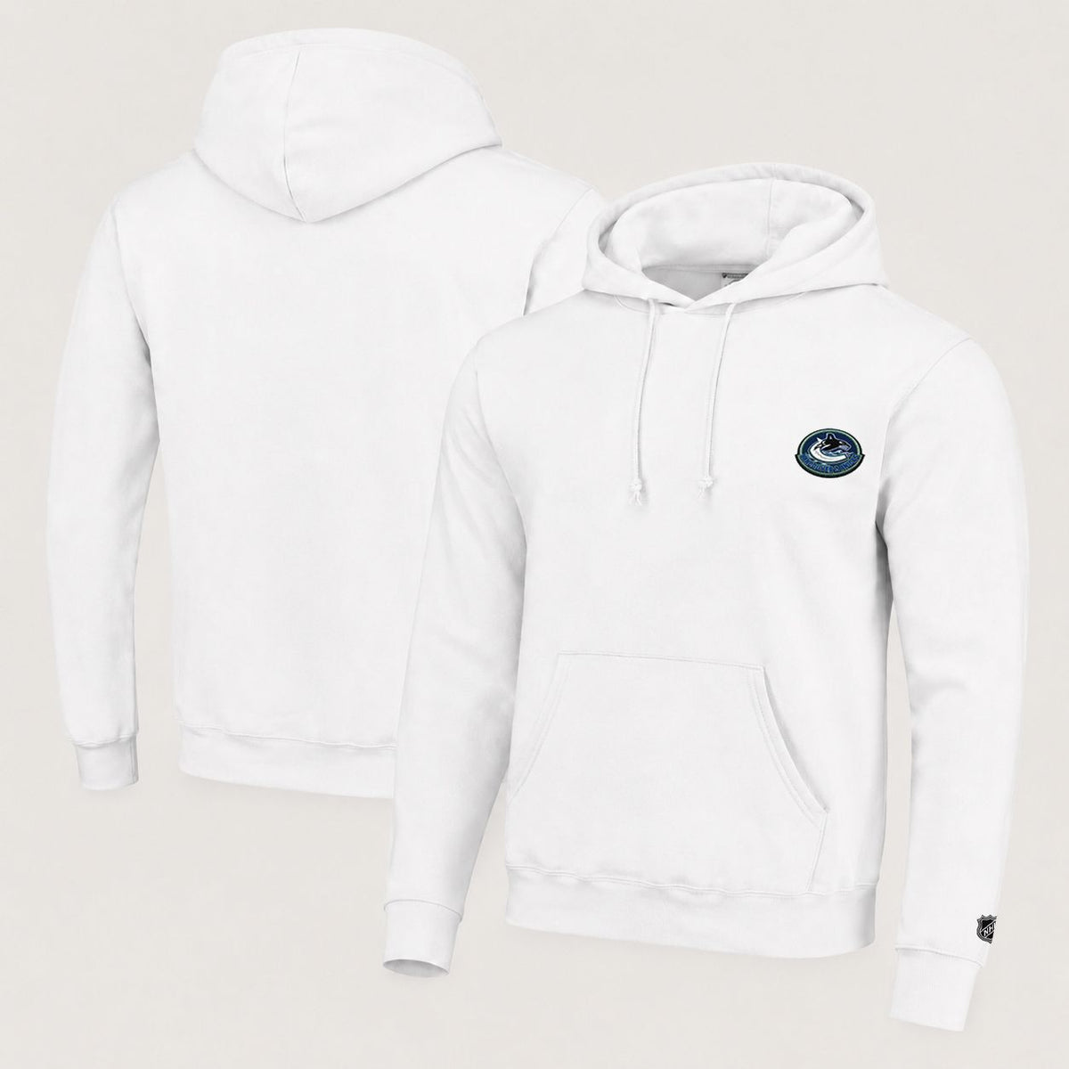 087 Vancouver Canucks Pullover Hoodie - Embroidered Logo Fleece Sweatshirt