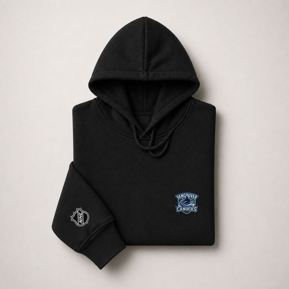087 Vancouver Canucks Pullover Hoodie - Embroidered Logo Fleece Sweatshirt
