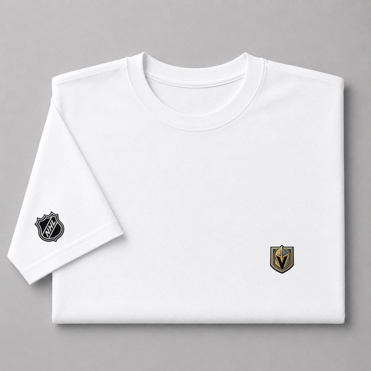 088 Vegas Golden Knights Puff Embroidered Logo T-Shirt - Unisex Short Sleeve Tee