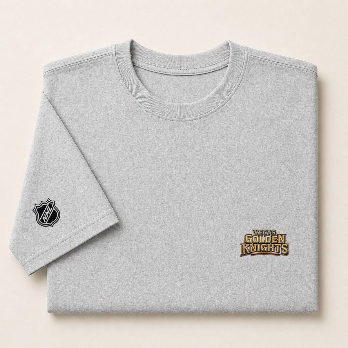 089 Vegas Golden Knights Puff Embroidered Logo T-Shirt - Unisex Short Sleeve Tee