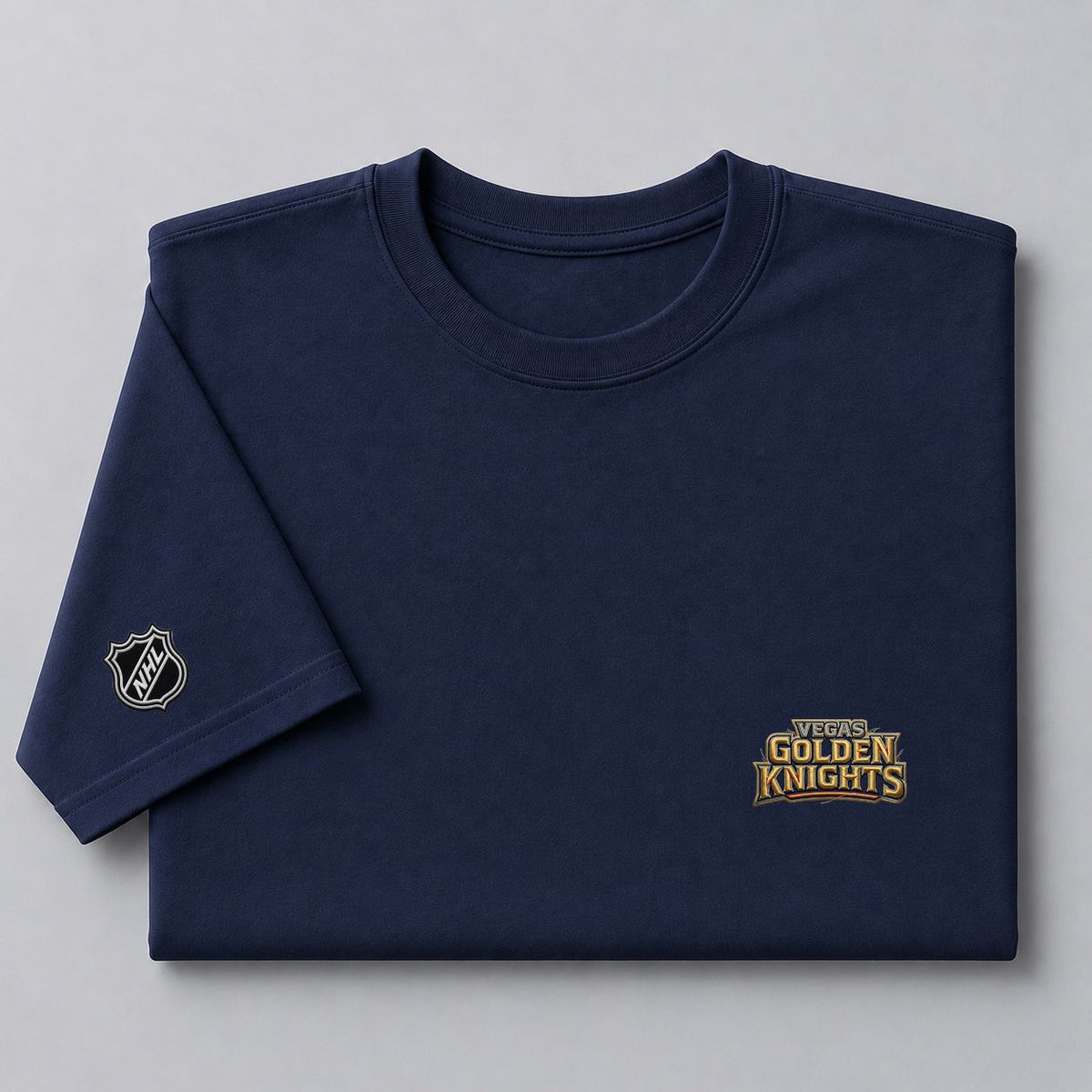 089 Vegas Golden Knights Puff Embroidered Logo T-Shirt - Unisex Short Sleeve Tee