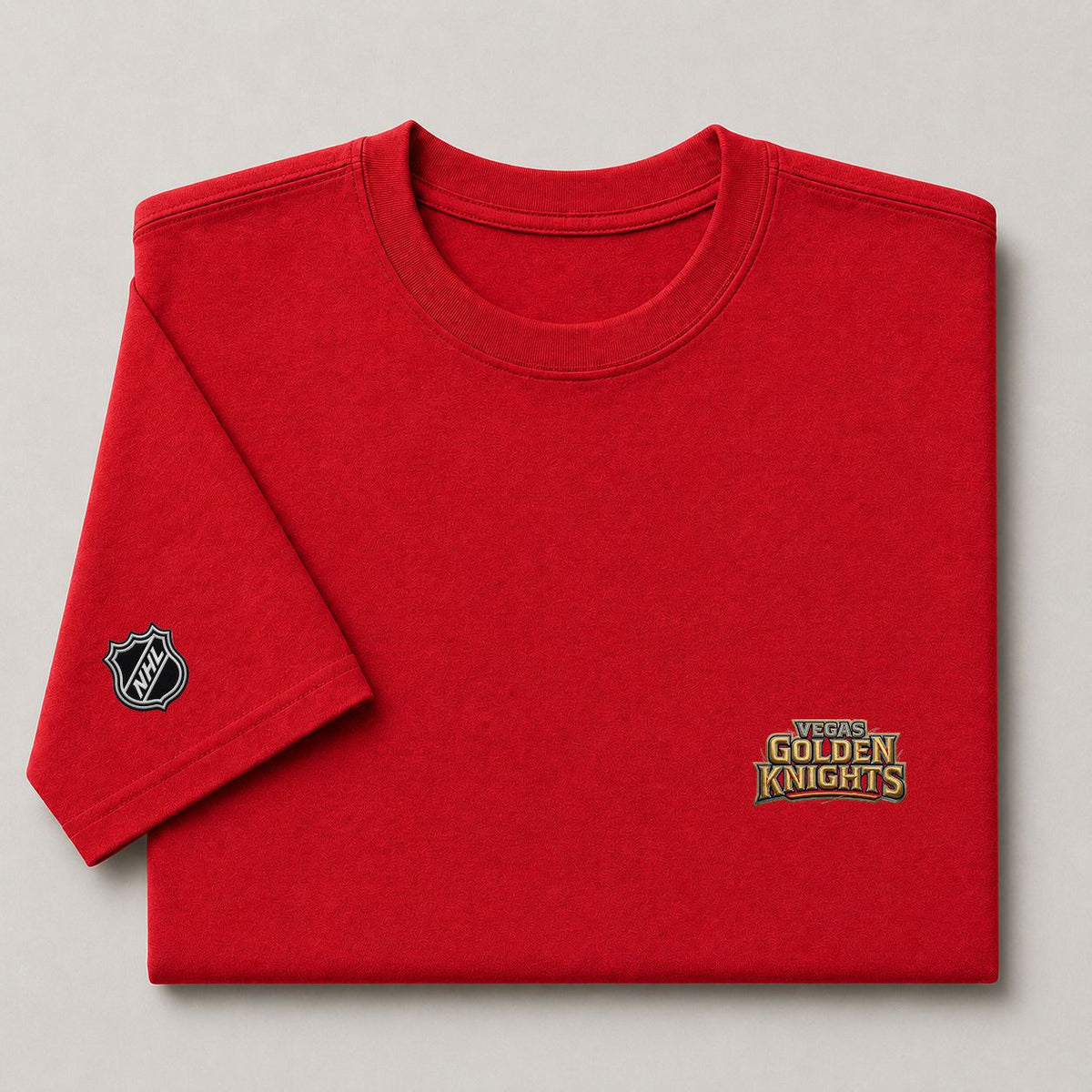 089 Vegas Golden Knights Puff Embroidered Logo T-Shirt - Unisex Short Sleeve Tee