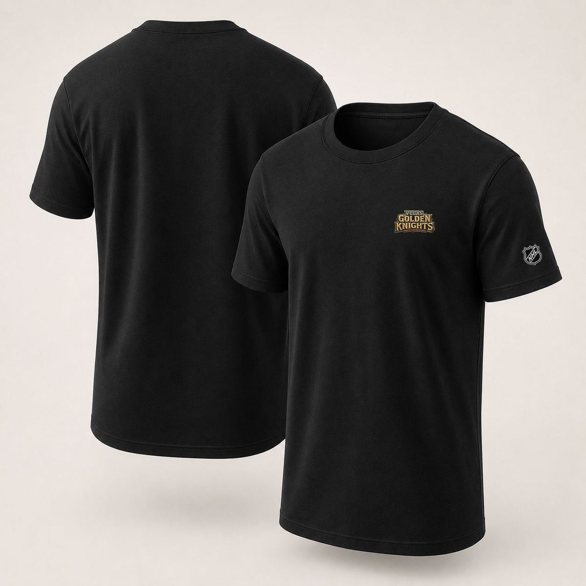 089 Vegas Golden Knights Puff Embroidered Logo T-Shirt - Unisex Short Sleeve Tee