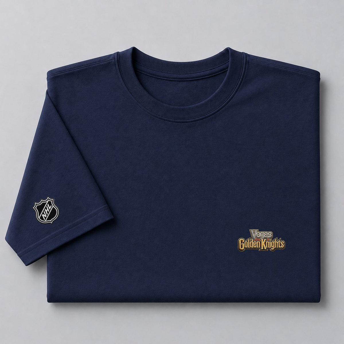 089 Vegas Golden Knights Puff Embroidered Logo T-Shirt - Unisex Short Sleeve Tee