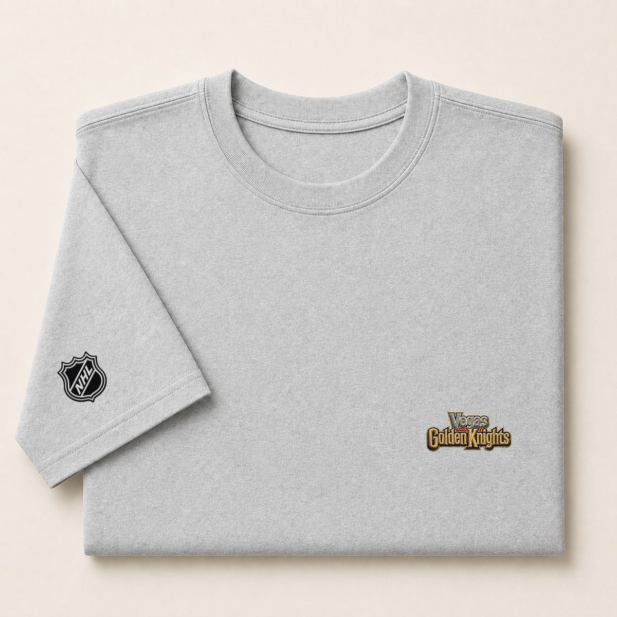 089 Vegas Golden Knights Puff Embroidered Logo T-Shirt - Unisex Short Sleeve Tee