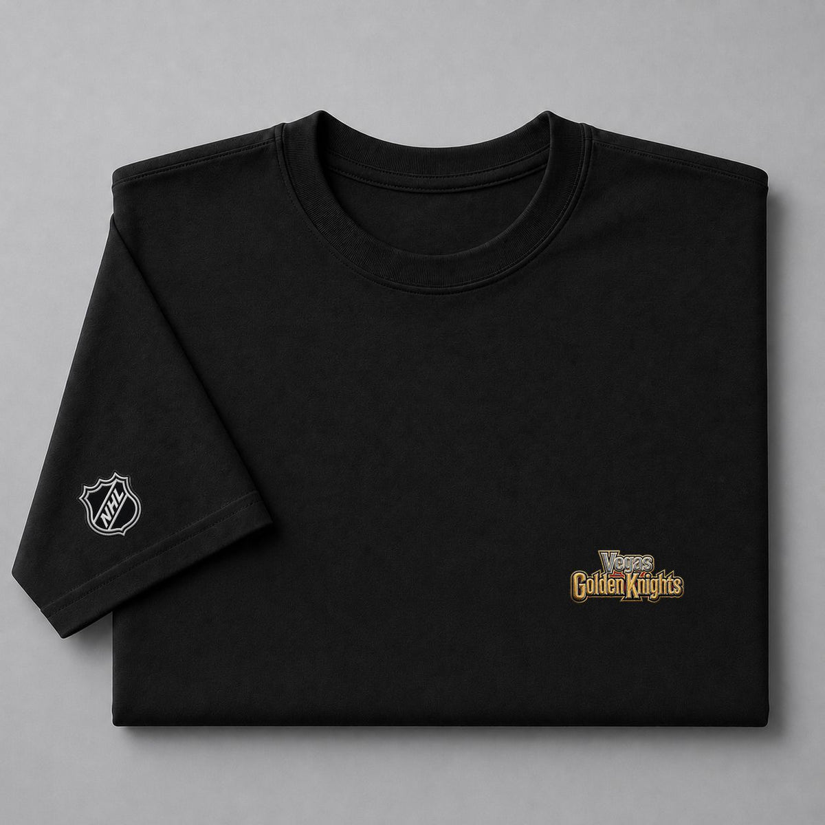 089 Vegas Golden Knights Puff Embroidered Logo T-Shirt - Unisex Short Sleeve Tee
