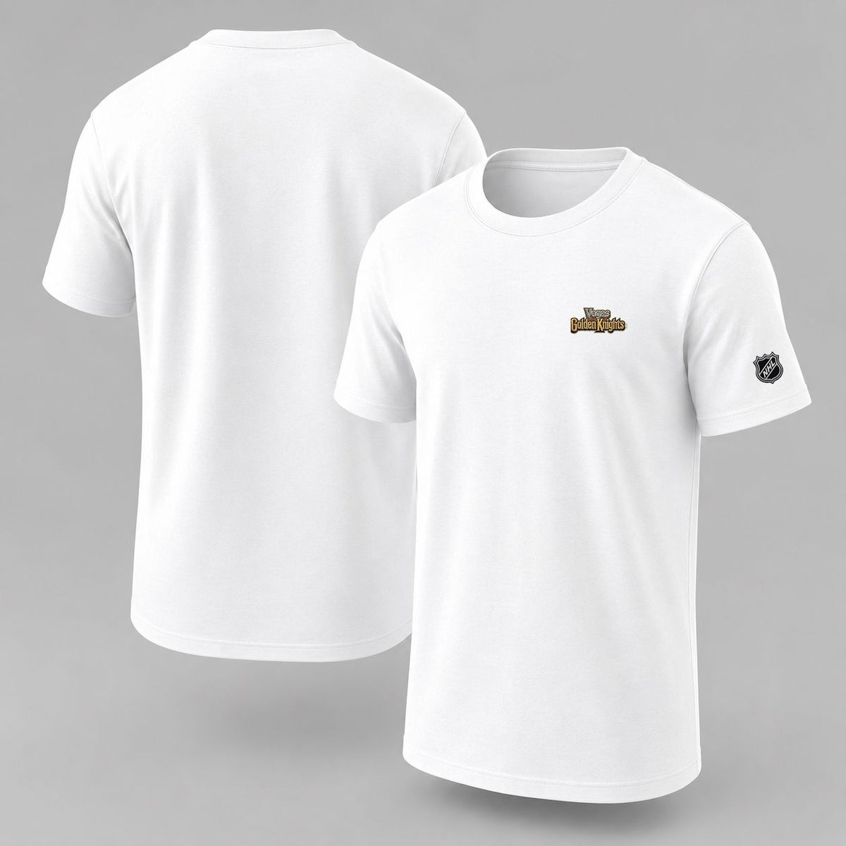 089 Vegas Golden Knights Puff Embroidered Logo T-Shirt - Unisex Short Sleeve Tee