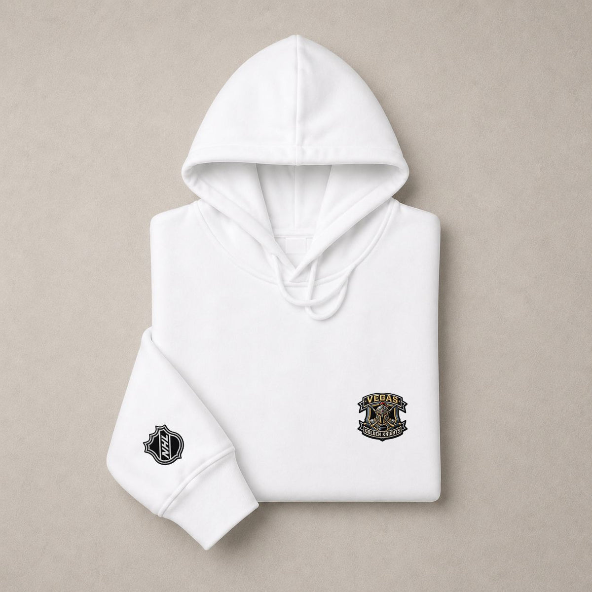090 Vegas Golden Knights Pullover Hoodie - Embroidered Logo Fleece Sweatshirt