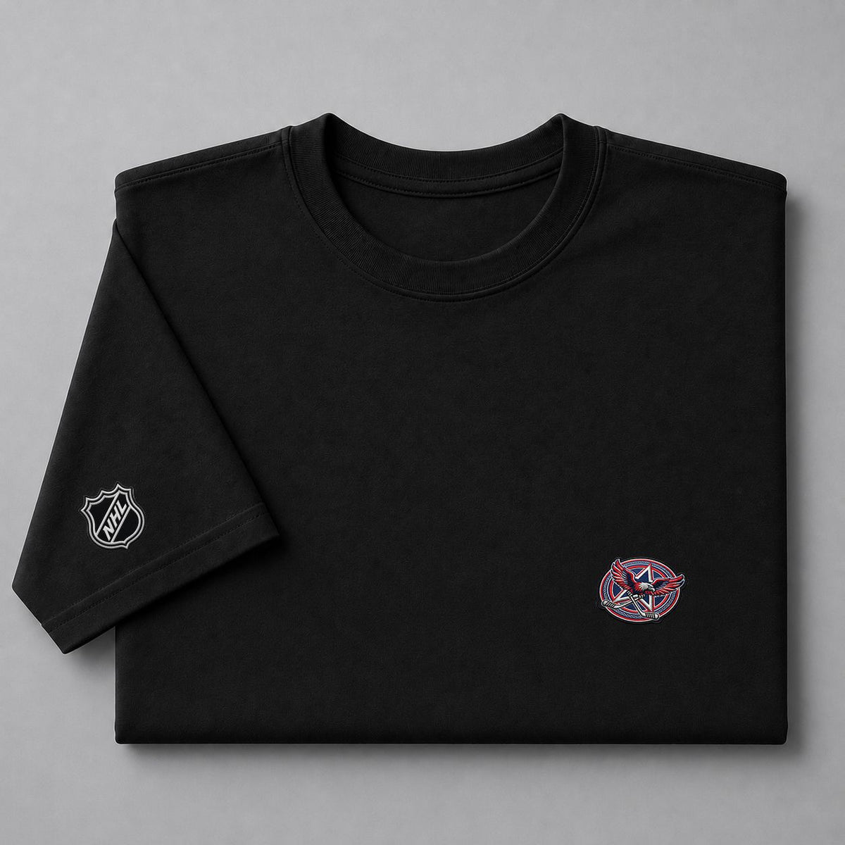 091 Washington Capitals Puff Embroidered Logo T-Shirt - Unisex Short Sleeve Tee