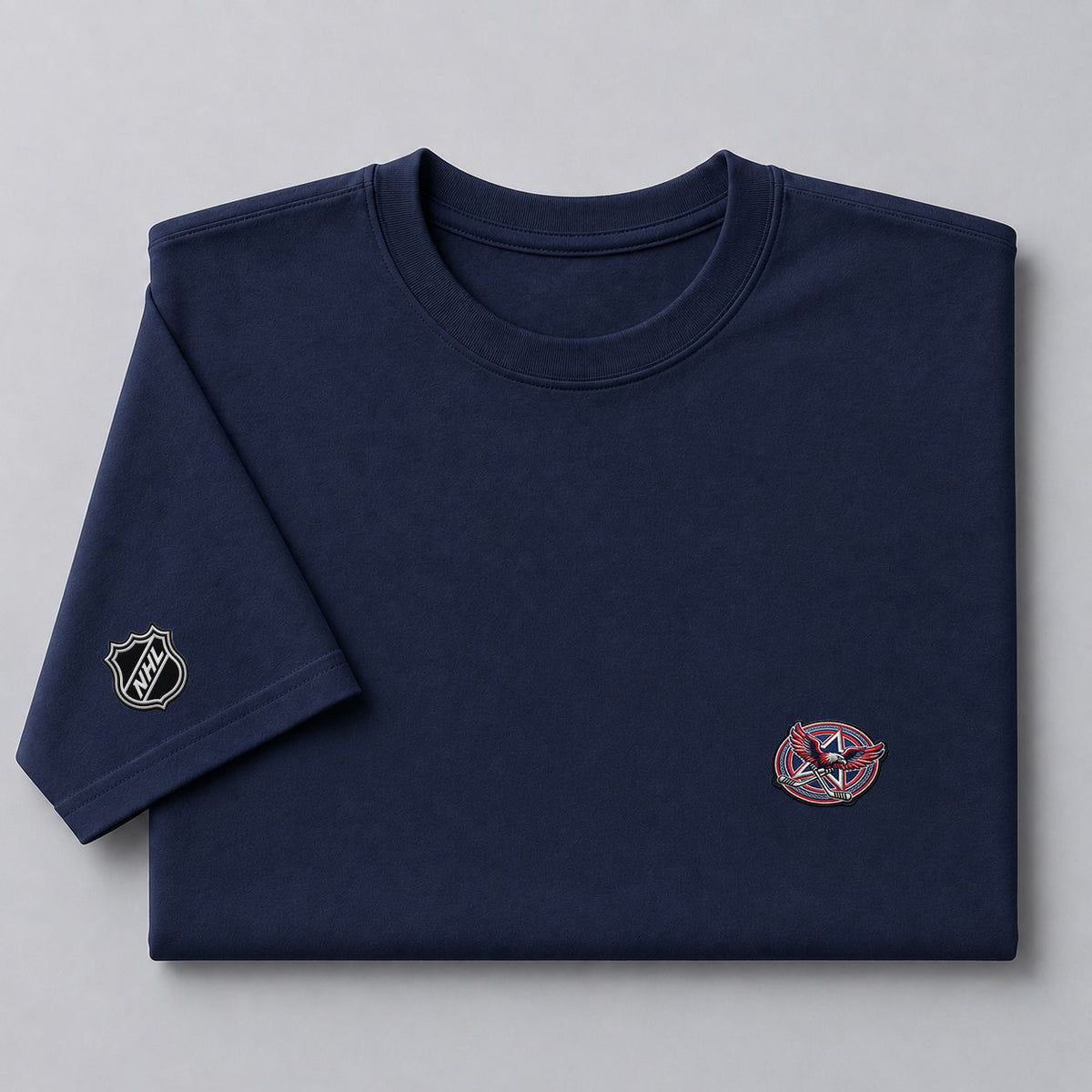 091 Washington Capitals Puff Embroidered Logo T-Shirt - Unisex Short Sleeve Tee