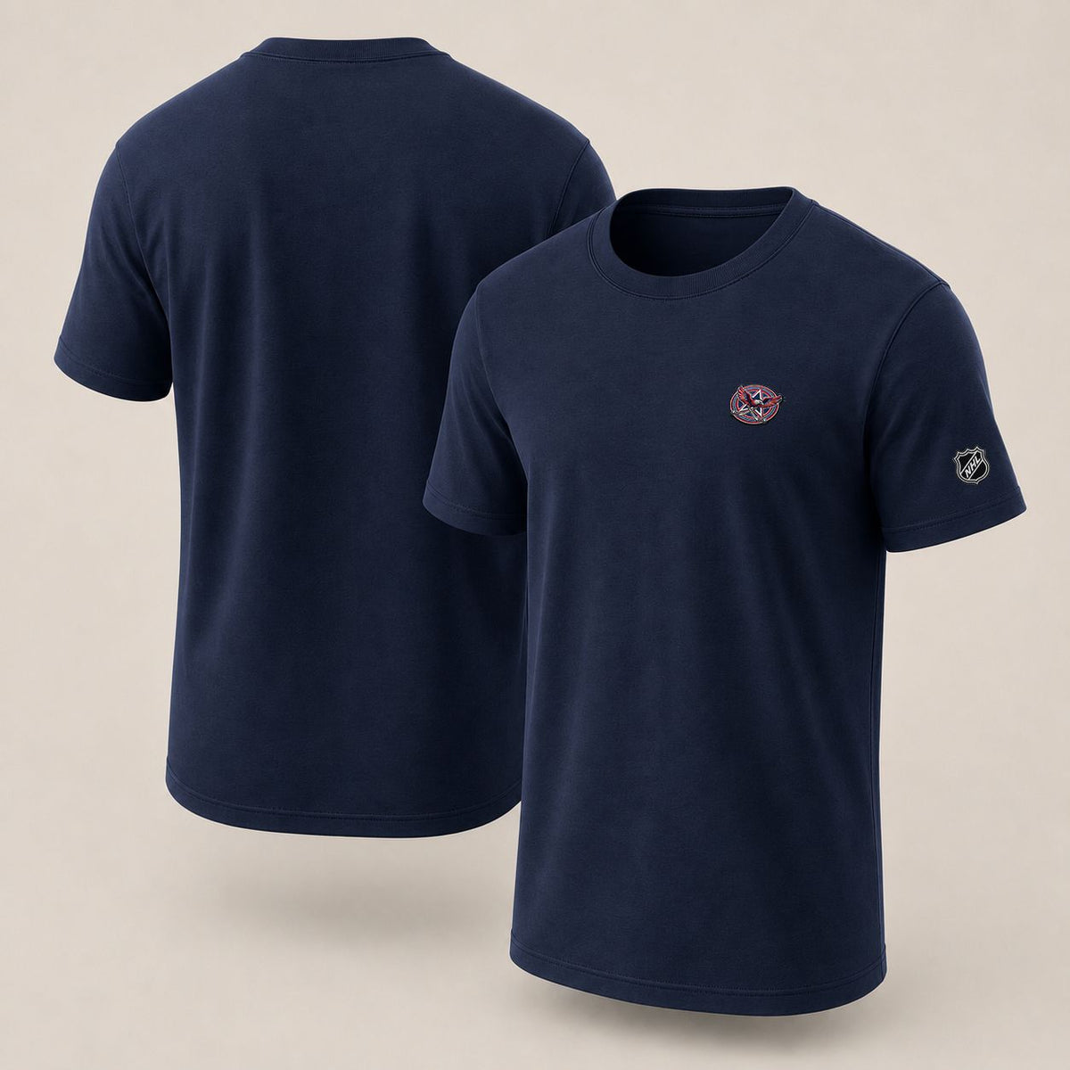 091 Washington Capitals Puff Embroidered Logo T-Shirt - Unisex Short Sleeve Tee
