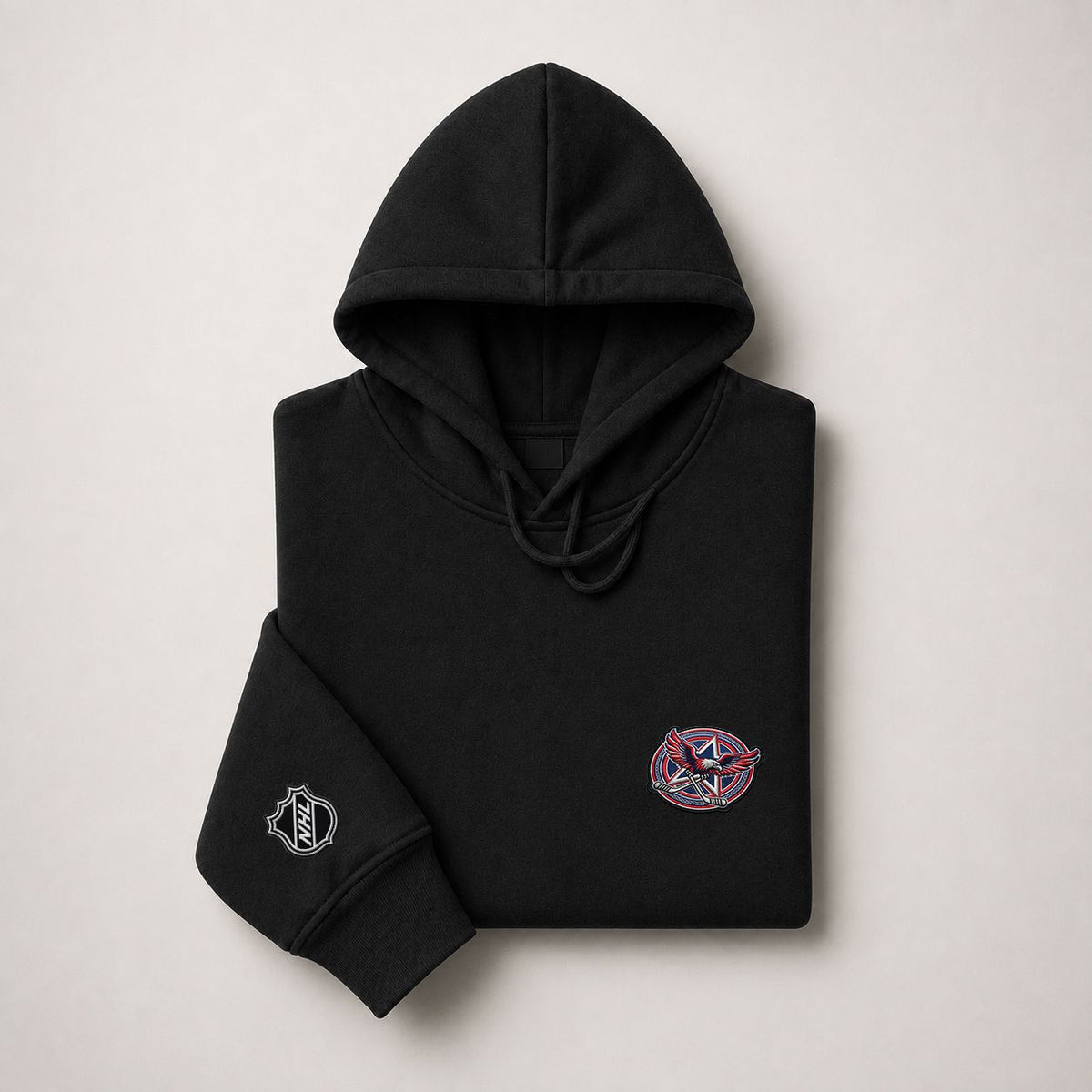 091 Washington Capitals Pullover Hoodie - Embroidered Logo Fleece Sweatshirt