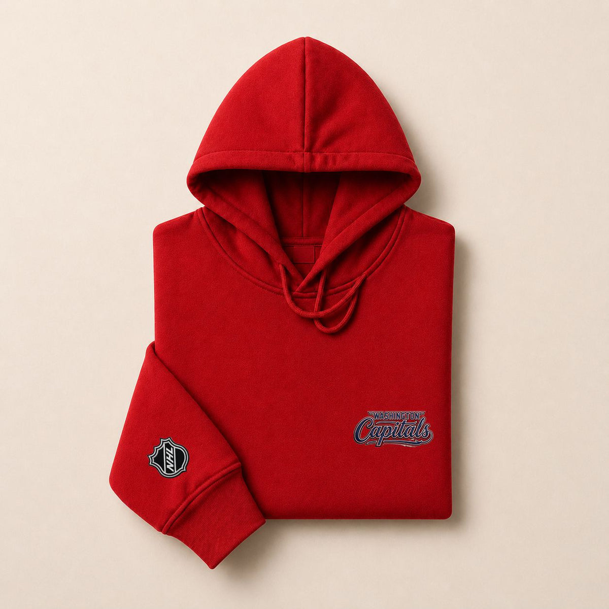 092 Washington Capitals Pullover Hoodie - Embroidered Logo Fleece Sweatshirt
