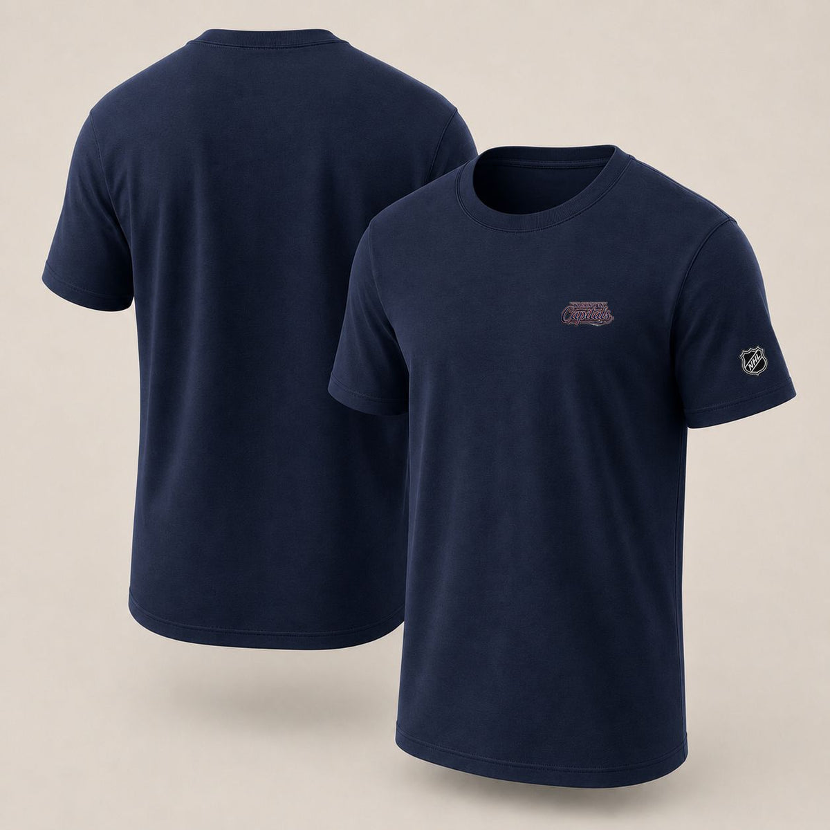 092 Washington Capitals Puff Embroidered Logo T-Shirt - Unisex Short Sleeve Tee