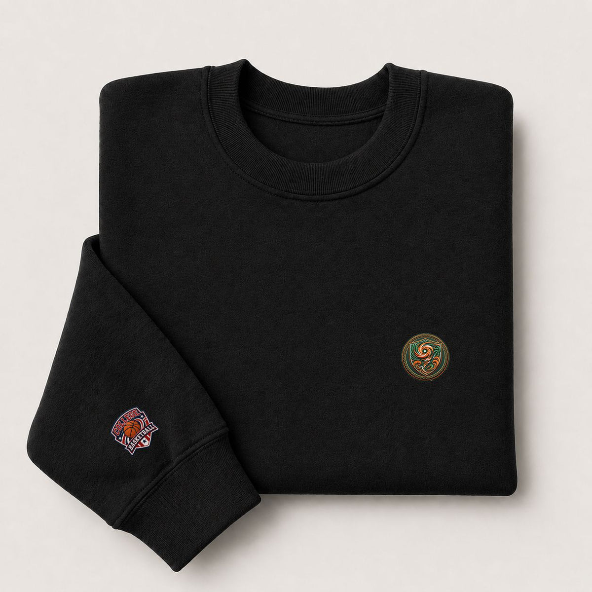 094 Miami Hurricanes Embroidered Logo Crewneck Sweatshirt - Unisex Adult Pullover