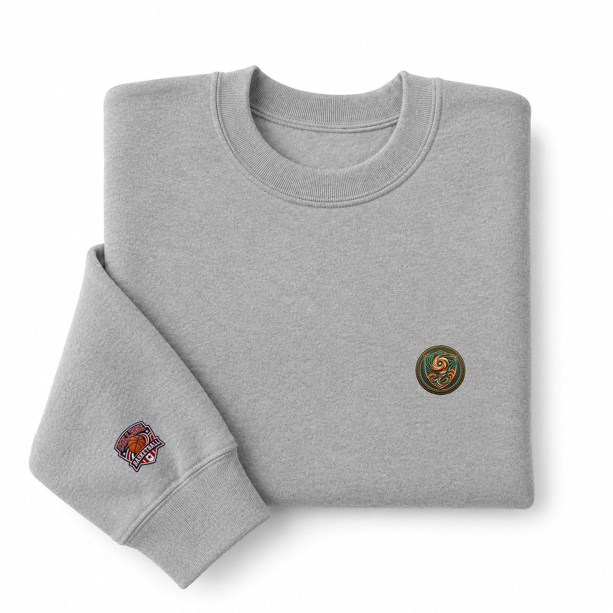 094 Miami Hurricanes Embroidered Logo Crewneck Sweatshirt - Unisex Adult Pullover