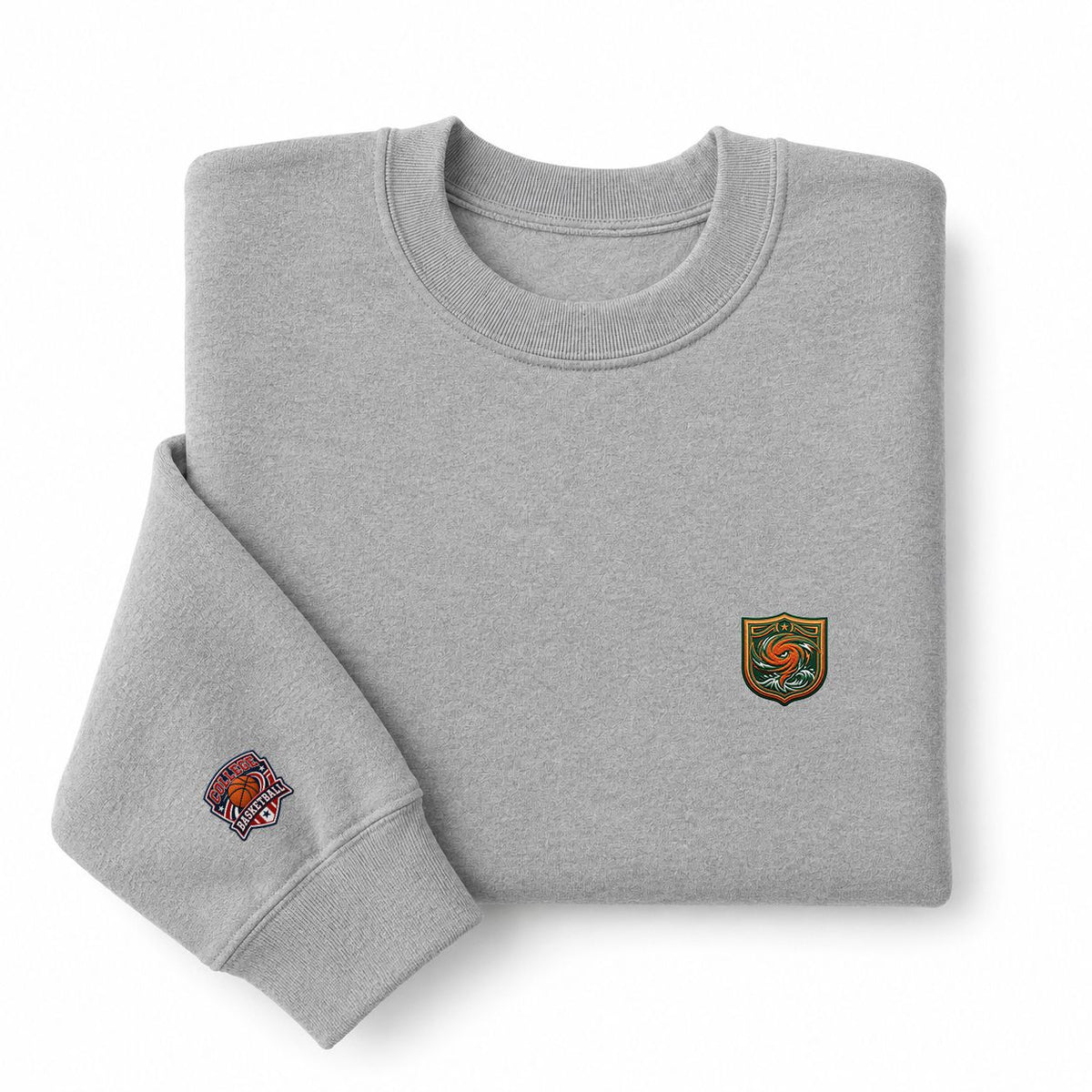 094 Miami Hurricanes Embroidered Logo Crewneck Sweatshirt - Unisex Adult Pullover
