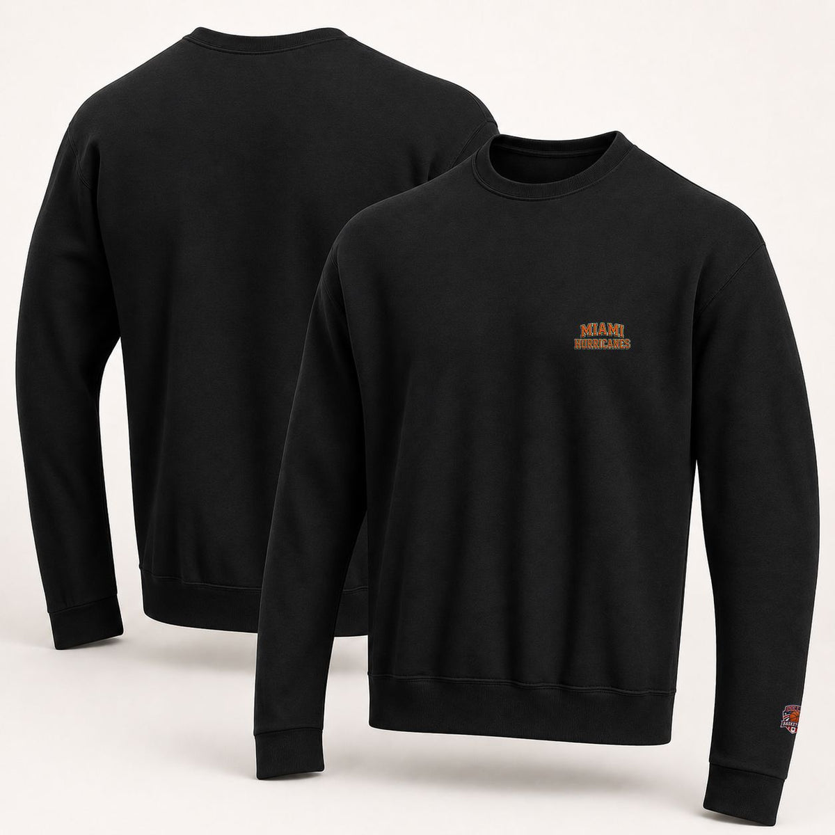 095 Miami Hurricanes Embroidered Logo Crewneck Sweatshirt - Unisex Adult Pullover