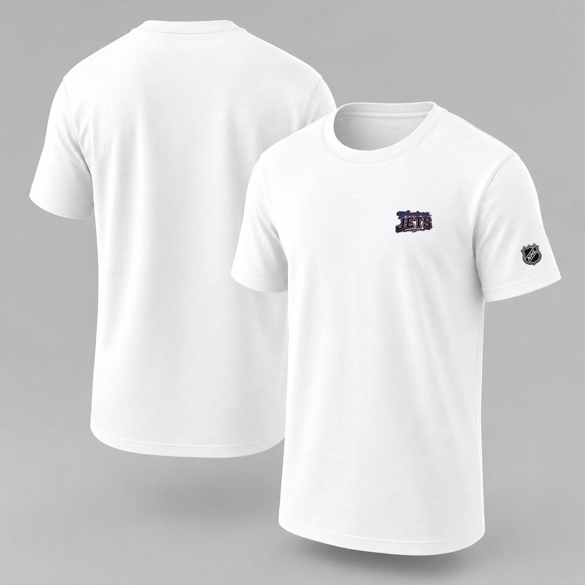 095 Winnipeg Jets Puff Embroidered Logo T-Shirt - Unisex Short Sleeve Tee