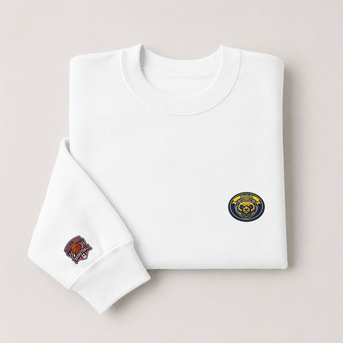 100 Michigan Wolverines Embroidered Logo Crewneck Sweatshirt - Unisex Adult Pullover