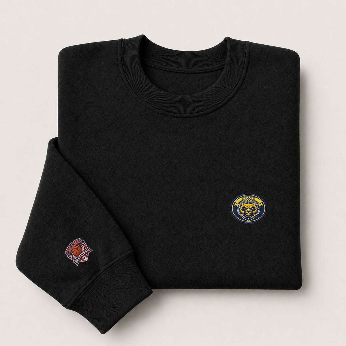100 Michigan Wolverines Embroidered Logo Crewneck Sweatshirt - Unisex Adult Pullover