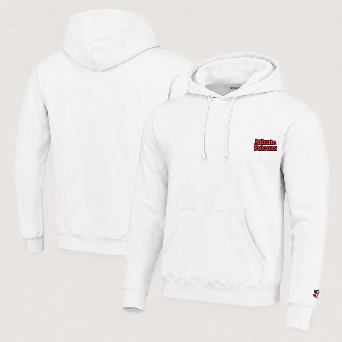 Atlanta Falcons Embroidered Pullover Hoodie - Embroidered Logo Fleece Sweatshirt