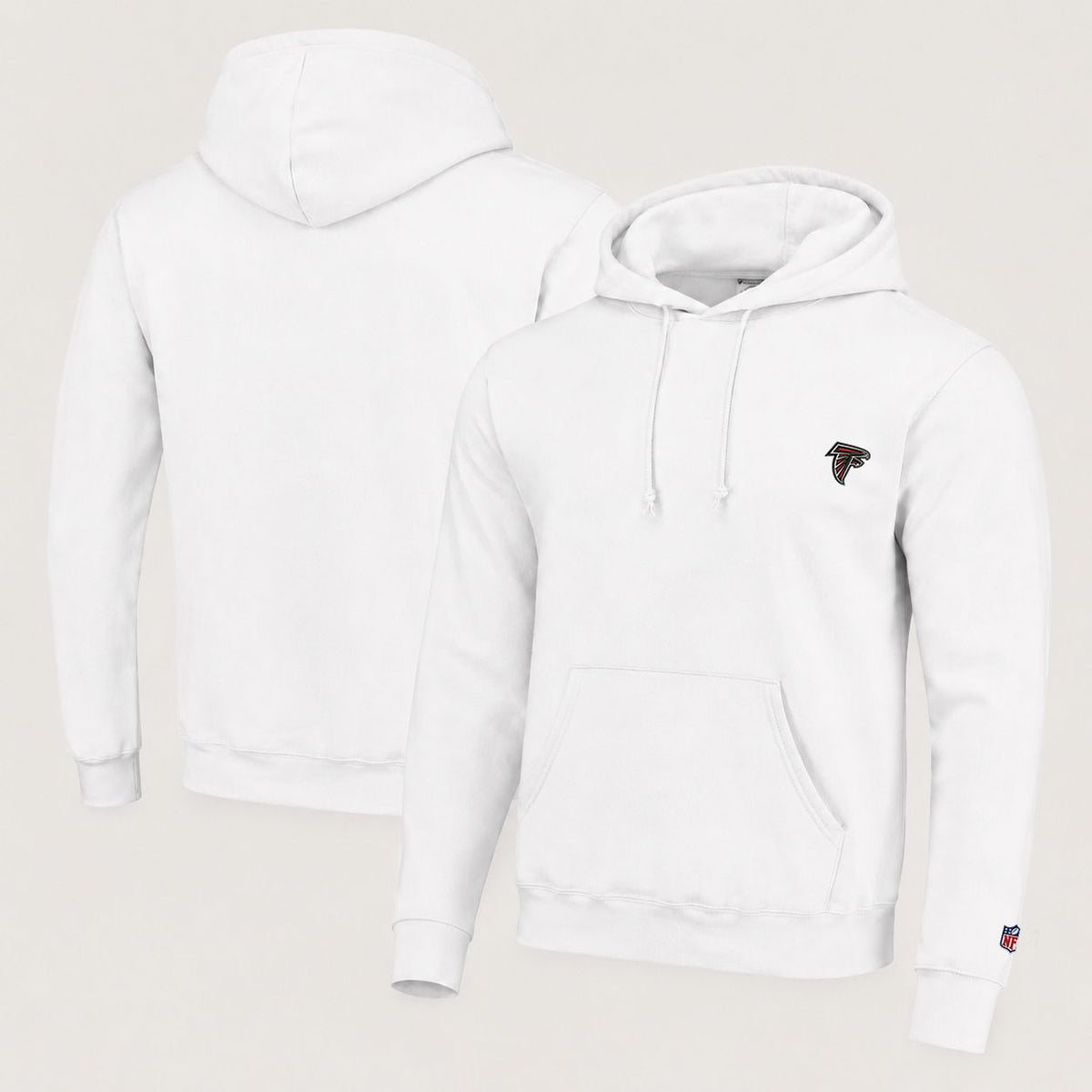 Atlanta Falcons Logo Embroidered Pullover Hoodie - Embroidered Logo Fleece Sweatshirt
