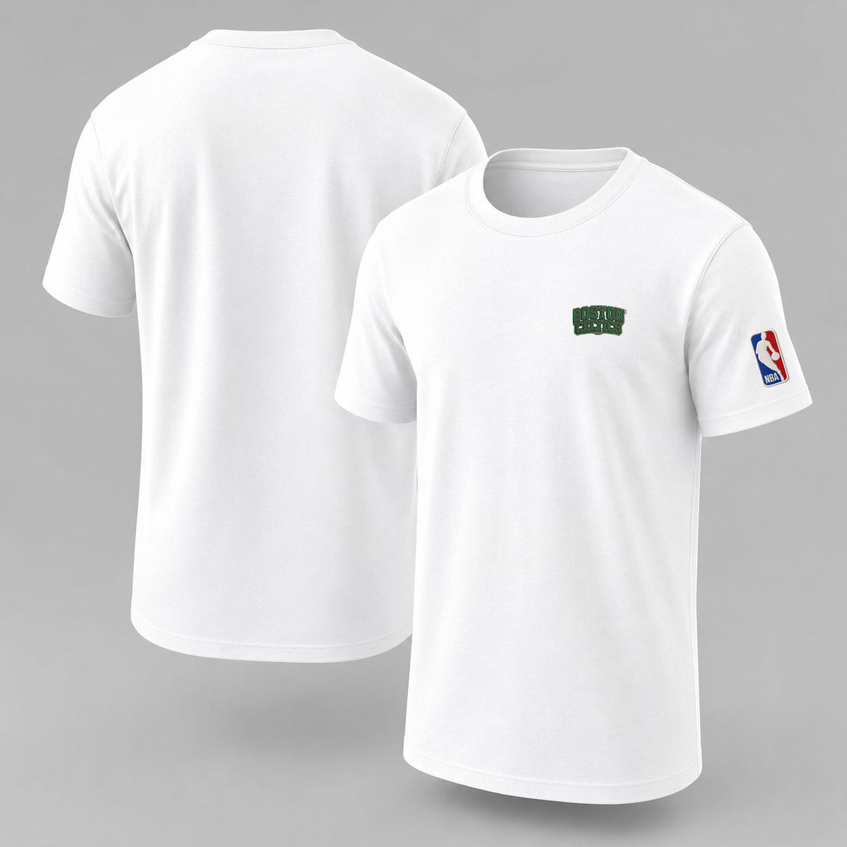 Boston Celtics Embroidered Logo Puff Embroidered Logo T-Shirt - Unisex Short Sleeve Tee