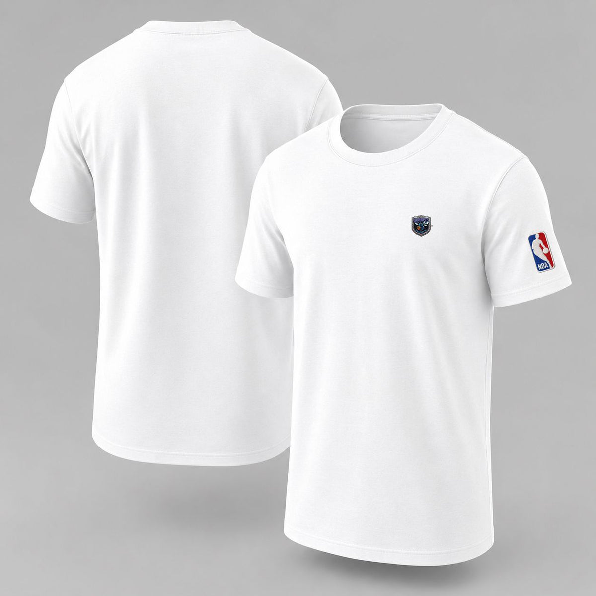 Charlotte Hornets Logo Embroidered Logo Puff Embroidered Logo T-Shirt - Unisex Short Sleeve Tee