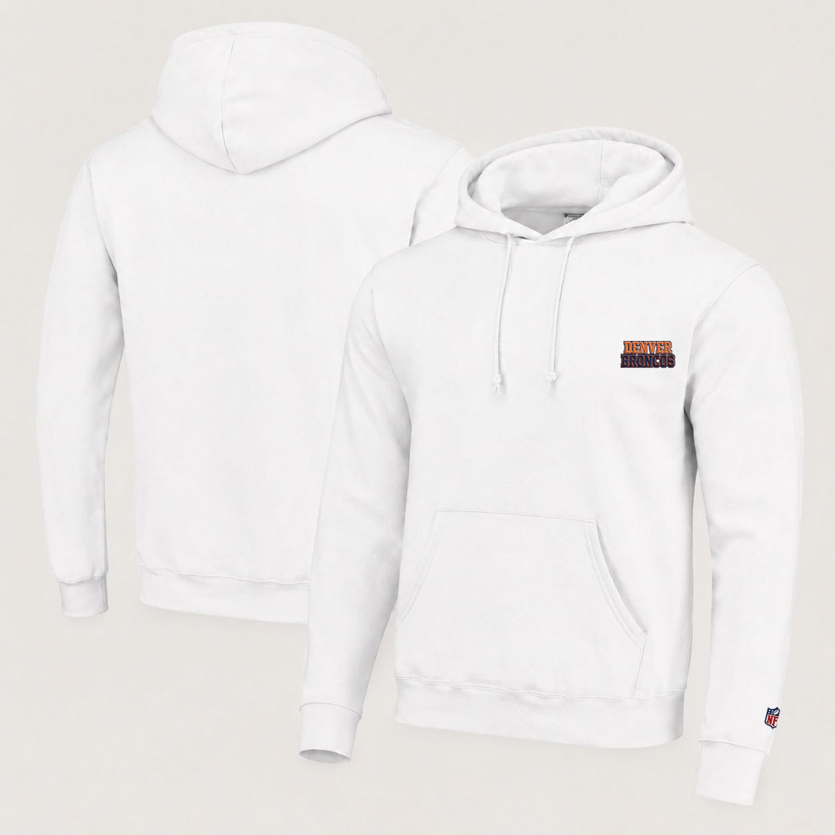 Denver Broncos 15 Pullover Hoodie - Embroidered Logo Fleece Sweatshirt