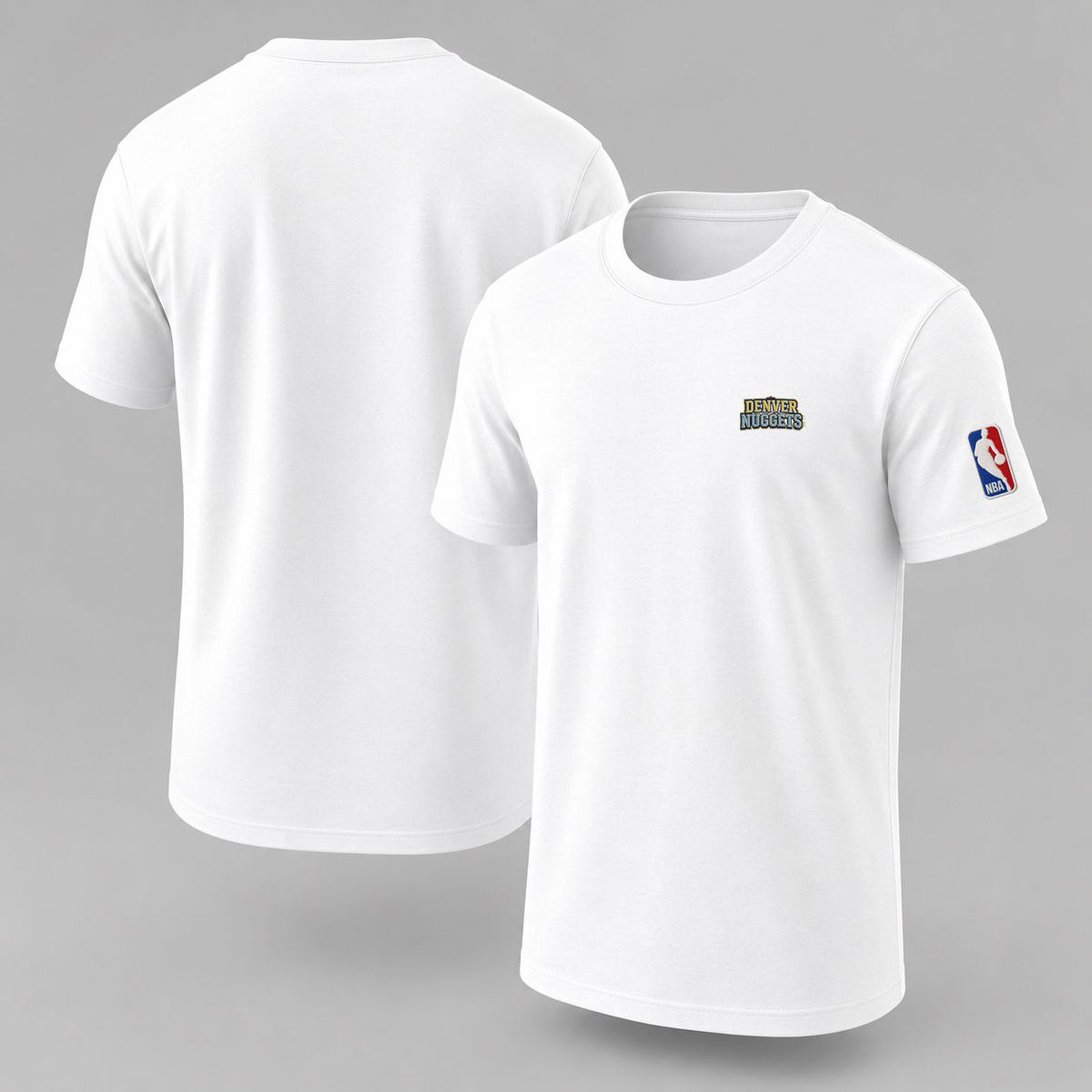 Denver Nuggets Embroidered Logo Puff Embroidered Logo T-Shirt - Unisex Short Sleeve Tee