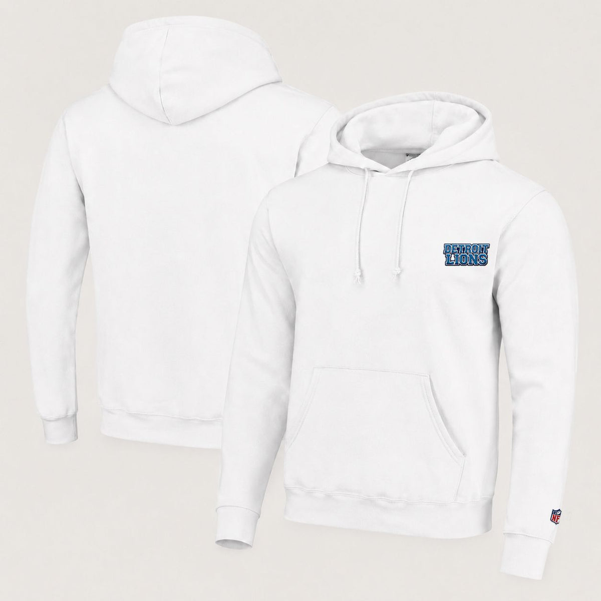 Detroit Lions 12 Pullover Hoodie - Embroidered Logo Fleece Sweatshirt